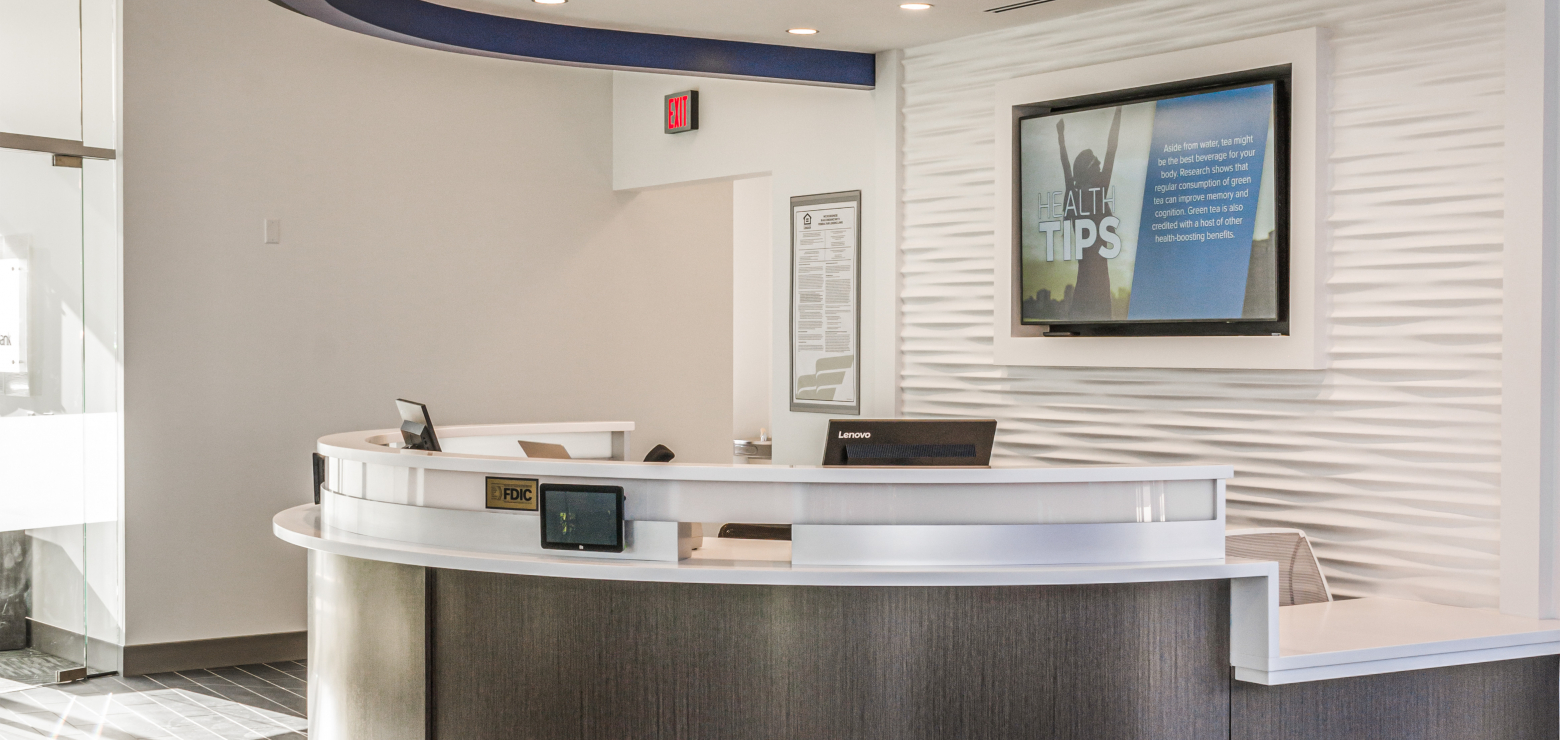 Front desk interior